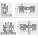 degrees Loop Furniture Supplies Window Accessories Cross Door Hinge Cross Hinge