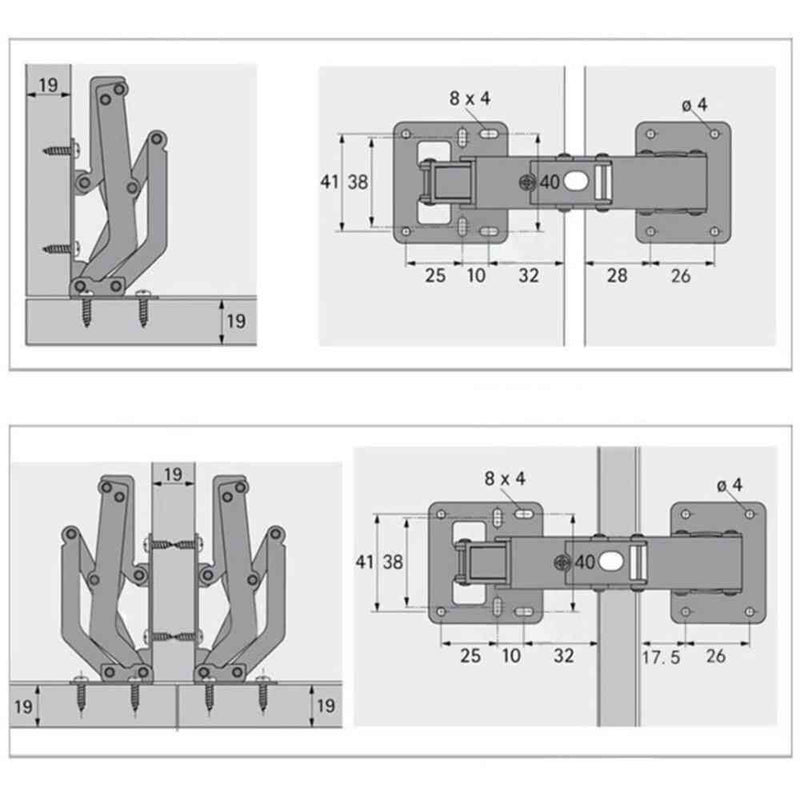 degrees Loop Furniture Supplies Window Accessories Cross Door Hinge Cross Hinge