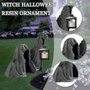 Decor Lantern Ghost Sculpture Statue Halloween Witch Ornament Ground Reaper