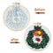Embroidery Hoop Christmas Embroidery Cross Stitch Kit Merry Christmas