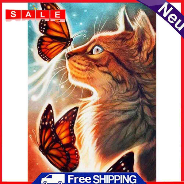 Oil Paint By Numbers cat Coloring Picture Digital Drawing