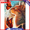 Oil Paint By Numbers cat Coloring Picture Digital Drawing