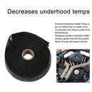 5m Thermal Exhaust Pipe Wrap Heat Resistant Cloth for Car Motorcycle (Black