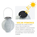 Hollowed Solar Lanterns - Outdoor Hanging Wrought Iron Landscape Lights (B)
