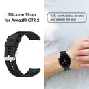 Silicone Smart Watch Strap Wrist Band for Amazfit GTR 2e/GTR 2 (Black) Newly