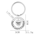 Love Heart Charm Jewelry Teachers Keychain Keyring Key Chain Teacher's Day Gift