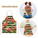 Kitchen Linen Apron Stripe Flamingo Print Home Restaurant Cooking Baking Bi