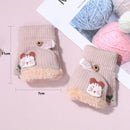 Children 3-6 Years Knitted Mittens Gloves Half Finger Mitten Flip Cover