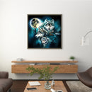 Oil Paint By Numbers Picture DIY Drawing Painting Night Wolf Paint Decor Art