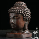 Decoration Sakyamuni Head Redwood Crafts Buddha Statue Tathagata Sculpture