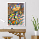 Colored DIY Arts Digital Oil Painting Colorful Cat No Frame Picture By Number