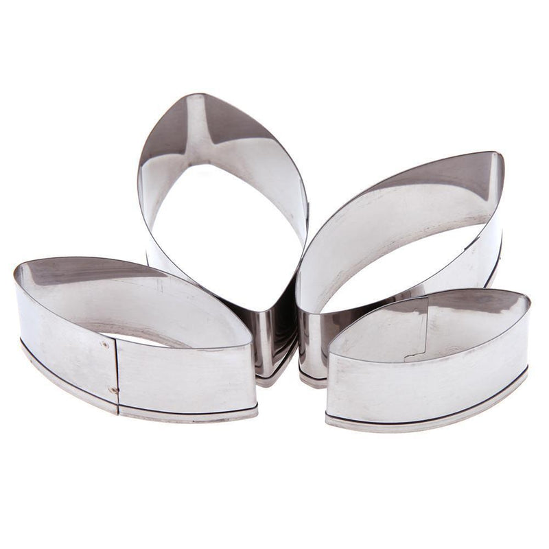 Lotus Petal Fondant Cake Decor Tools Stainless Steel Baking Mold (4pcs)