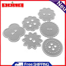 6pcs Button Punching Molds Stencil Metal Scrapbooking Decoration Crafts Card p