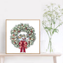 Full Embroidery Kits Christmas Wreath 11CT Stamped Needlework Home Decor