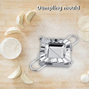 Stainless Steel Dumpling Maker Jiaozi Ravioli Making Dough Mold (Square)