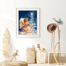 DIY Rhinestone Little Girl Full Round Drill Diamond Painting Mosaic Home De