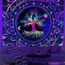 #A Tree Fluorescent Tapestry Wall Hanging Carpet Luminous Background Glow Clot