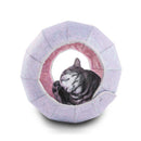 Foldable Cat Litter Box Breathable Kitten Pet Kennel Tunnel House (Pink)