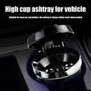 Car Ashtray with LED Light Auto Styling Cigarette Cylinder Holder (Black)