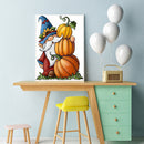 5D DIY Pumpkin Gnome Full Round Drill Diamond Painting Rhinestone Drawing Craft