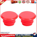 2pcs Bicycle Handlebar Plug Plastic Mountain Bike Grips End Covers (Red) Newly