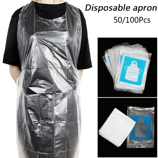 White Waterproof Body Protection Disposable Apron Cleaning Apron Plastic