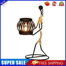 Nordic Mental Candlestick Abstract Character Statue Candle Holder Decor (H)