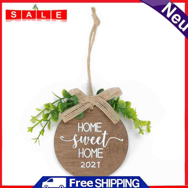 Home Sweet Home Welcome Sign, Rustic Wooden Front Door Hangers, Hanging Ornament