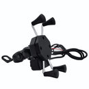 Phone Holder Mirror Stand Install Cellphone Bracket Charger USB Charging Port