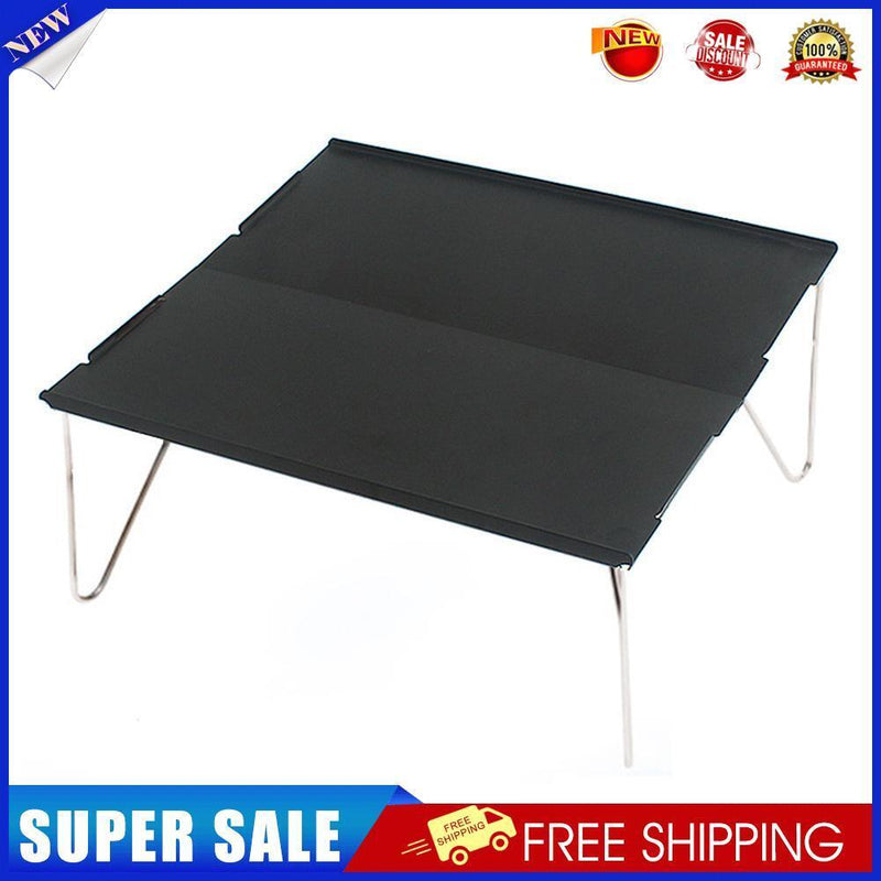 Foldable Mini Camp Table Portable Picnic Computer Desk w/ Carry Bag (Black)