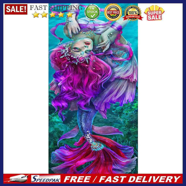 Mermaid DIY Zero Basis Paint by Number Kits Picture Colouring Kits Kill Time