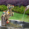 Dinosaur Eating Gnomes Garden Statue Outdoor Art Sculpture for Patio (S) Newly