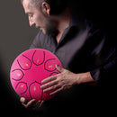 6 inch 8 Tune Hand Pan Tank Steel Tongue Drum Percussion Instrument (Pink) Newly