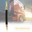 140mm Flexible Hose Car Wheel Valve Stem Tire Valve Extension w/ Steel Cap Newly
