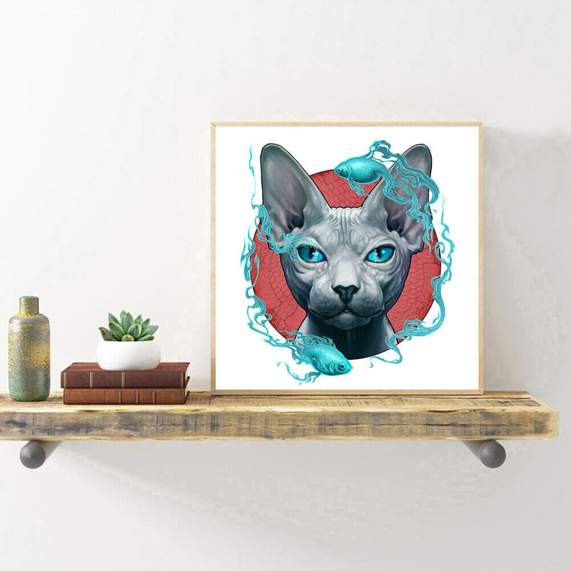 5D Diamond Painting Hairless Cat Full Round Drill Mosaic DIY Rhinestone Arts