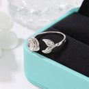 Novelty Girl Open Knuckle Finger Rings Women Adjustable Flower Ring Jewelry