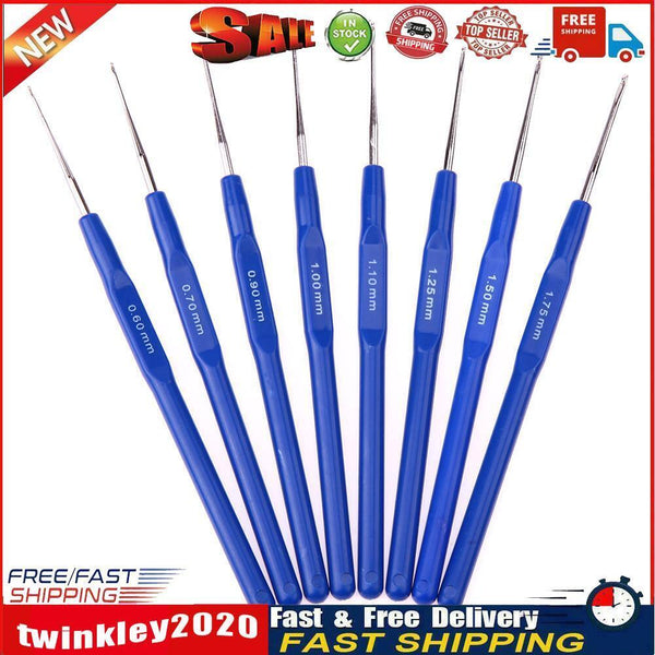 8pcs Small Crochet Hooks Needles Stitches Knitting Craft Case Crochet Set Newly