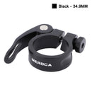 MTB Bike Road Quick Release Seat Post Clamp Saddle Tube Clip (Black 34.9mm)