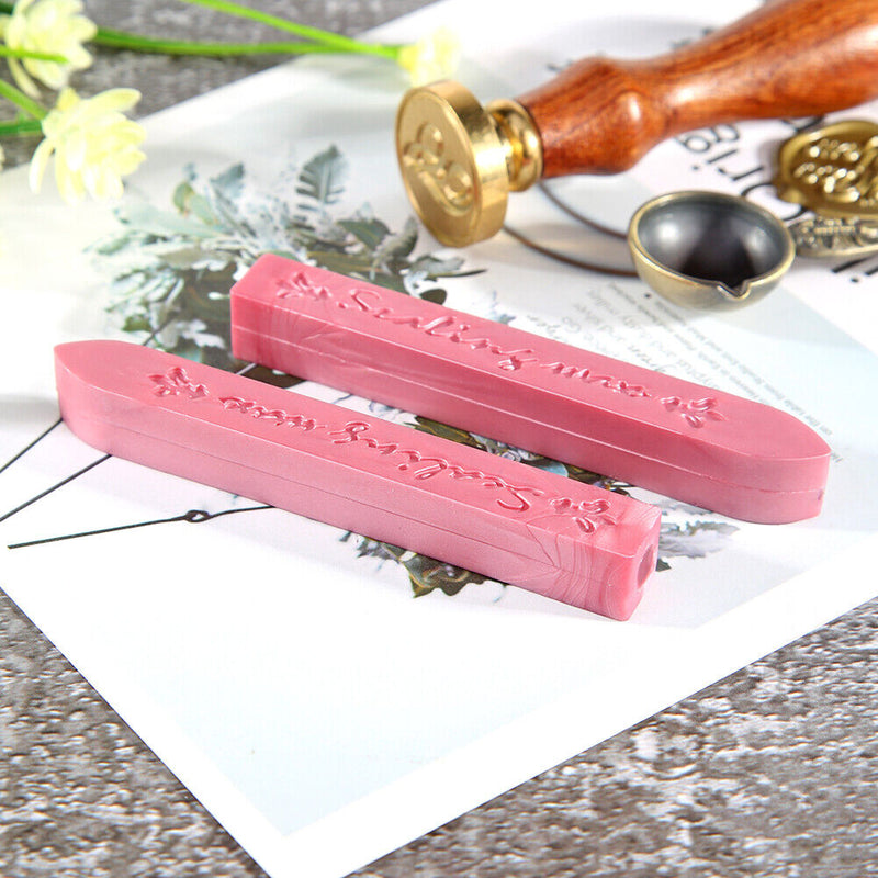 Retro DIY Wax Seal Strips without Core for Fire Painting Stamp (Pink)