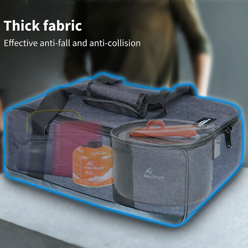Picnic Tableware Storage Bag Anti-collision for Outdoor Travel Barbecue Climbing