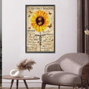 5D Diamond Painting Kit Sunflower Letters Full Round Drill Rhinestone DIY Wall