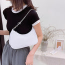 Fashion Women Purse Handbag Solid Color Nylon Underarm Pouch Chain Shoulder Bags