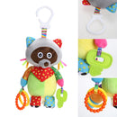 Baby Kids Plush Toys Teether Educational Hanging Musical Toys (Raccoon)