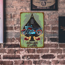 Weatherproof Retro Chic Motorcycle Sign Iron Painting Wall Drawing (9) Newly