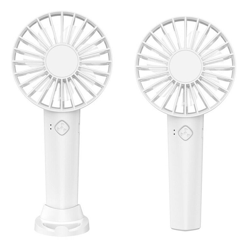 Mini Portable Fan Handheld USB Charging Air Cooling Powerful Fans (White)