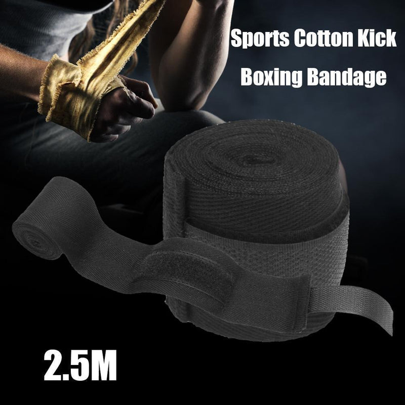 4pcs 2.5m Sports Cotton Kick Boxing Bandage Sanda Wrist Hand Gloves (Blue)