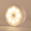 Motion Sensor LED Night Light USB Bedside Home Cabinet Lighting (Warm) Newly