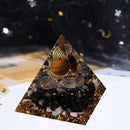 Ogan Pyramid Handmade Crushed Stone Crystal Energy Pyramid Jewelry (D)