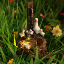 Garden Statue - Animal Sculptures Duck Outdoor Decorations Light (Solar) Newly