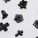 18 Pairs Fashion Plastic Ear Stud Earring Sets Simple Jewelry (Black) Newly